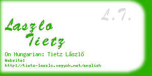 laszlo tietz business card