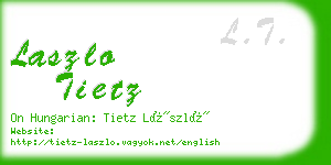 laszlo tietz business card